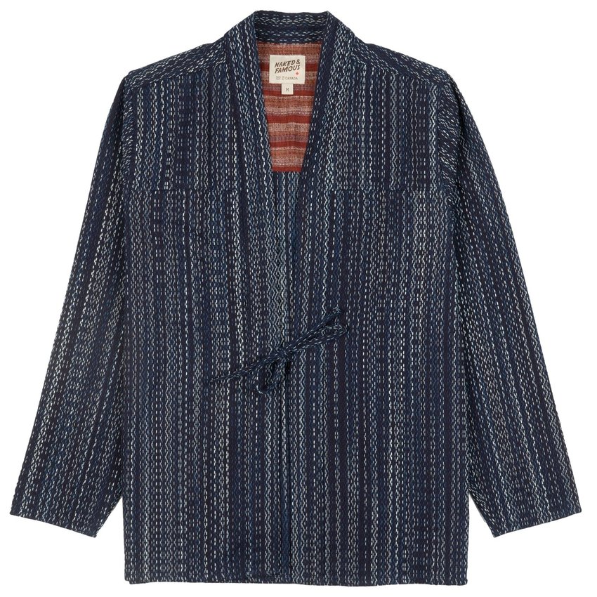 Naked & Famous Denim Kimono Shirt Kasuri Sashiko