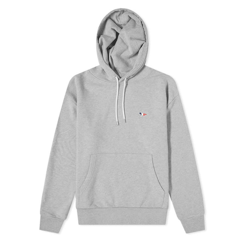 Maison Kitsuné  Tricolor Fox Patch Classic Hoodie Grey