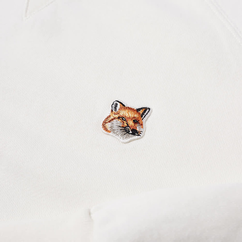 Maison Kitsuné  Fox Head Patch Classic Sweat Ecru