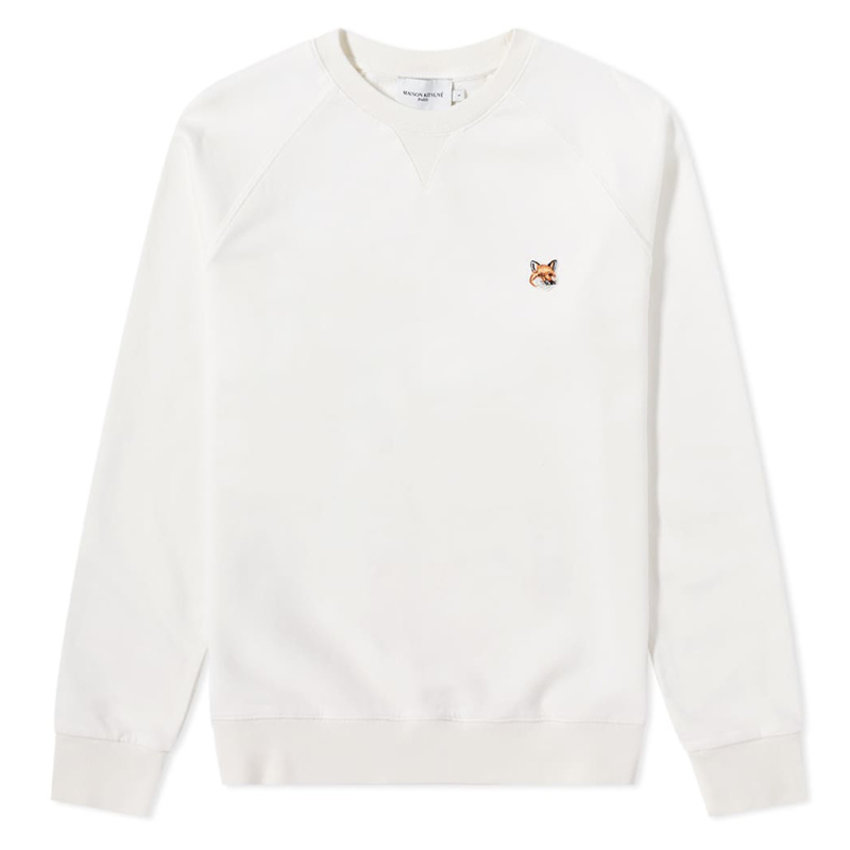 Maison Kitsuné  Fox Head Patch Classic Sweat Ecru