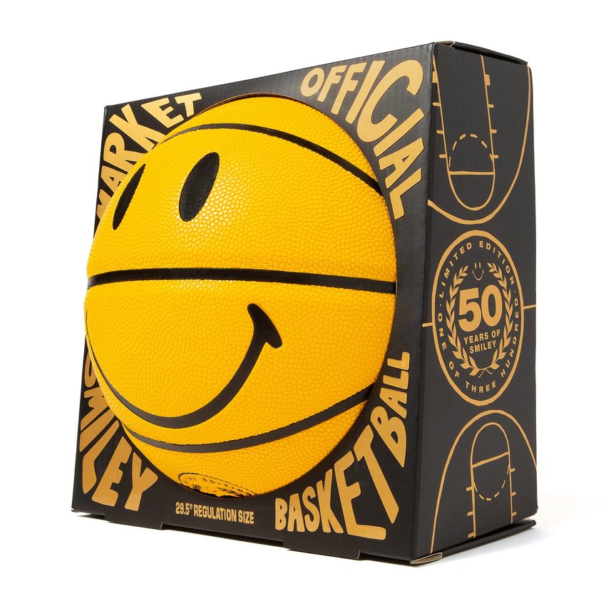 Smiley 50th Anniversary Basketball Yellow
