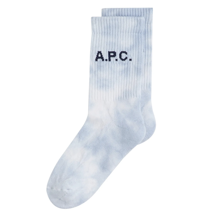 A.P.C. Paris Sky Tie Dye Socks Blue