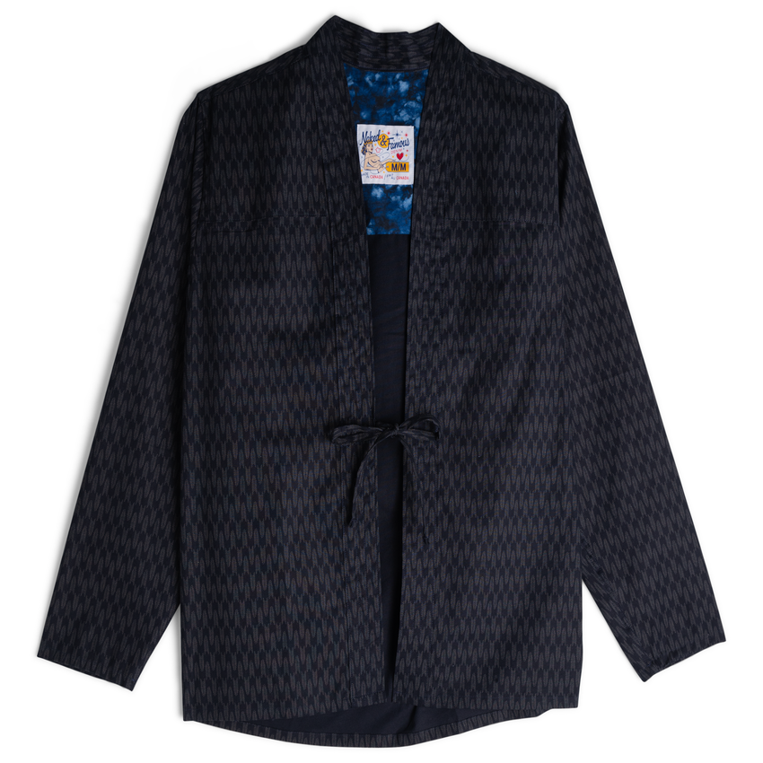 Naked & Famous Denim Kimono Shirt Indigo Arrows