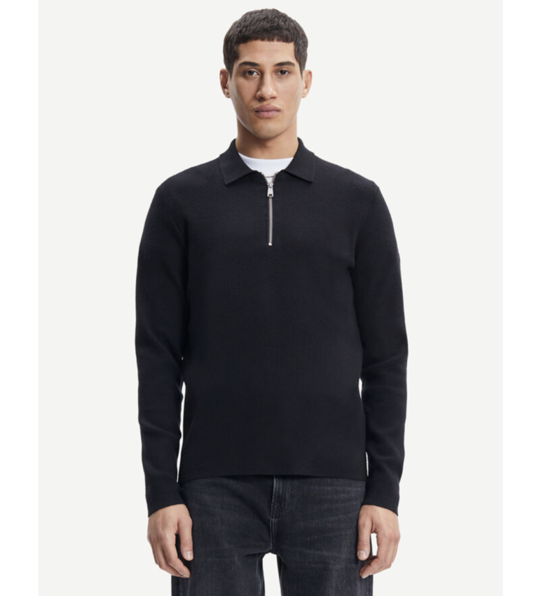 Samsoe//Samsoe Guna Half Zip 10490 Black