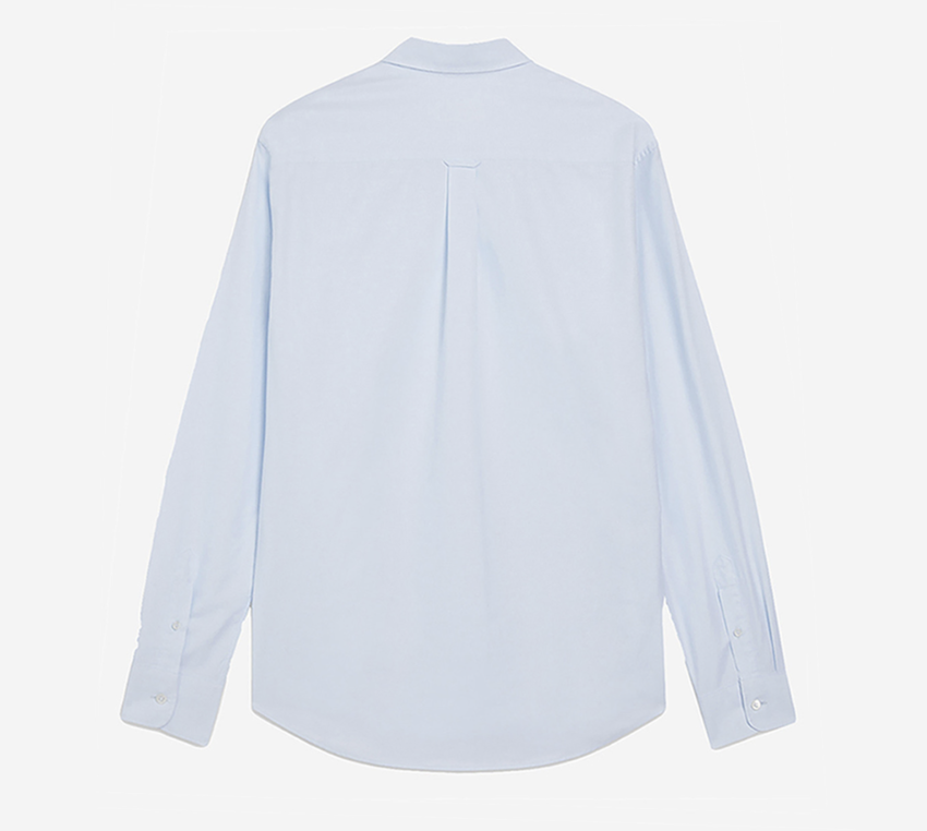 Maison Kitsuné  Tricolor Fox Patch Classic Shirt BD Light Blue