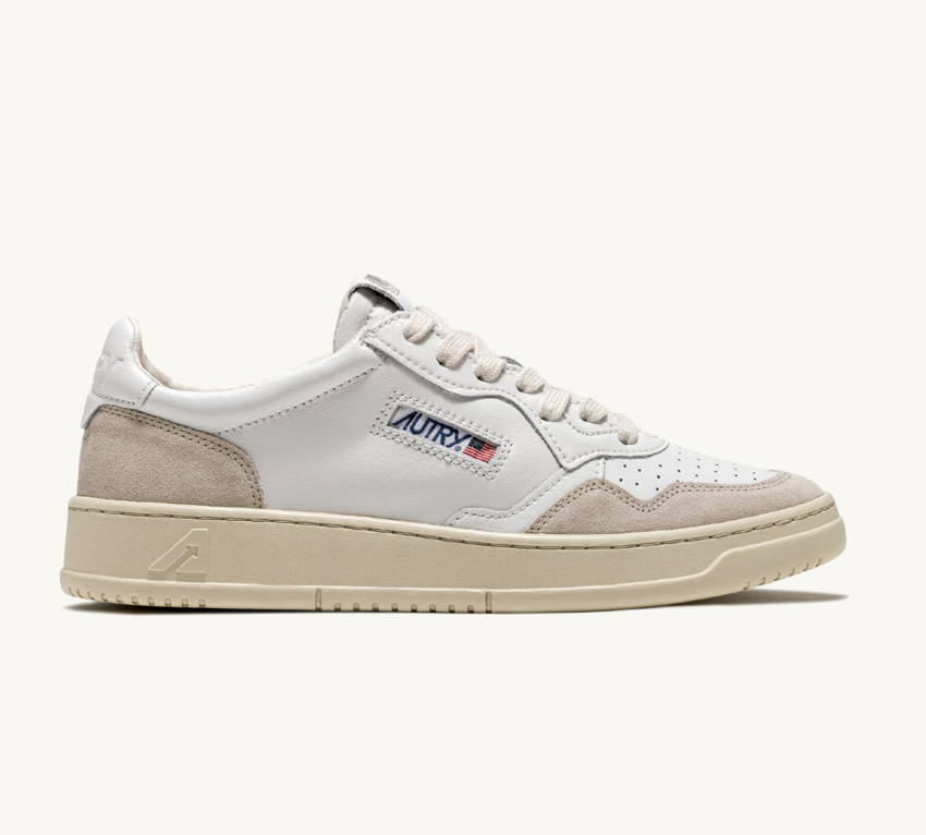 Autry USA Medalist Low Leather and Suede White AULM-LS33