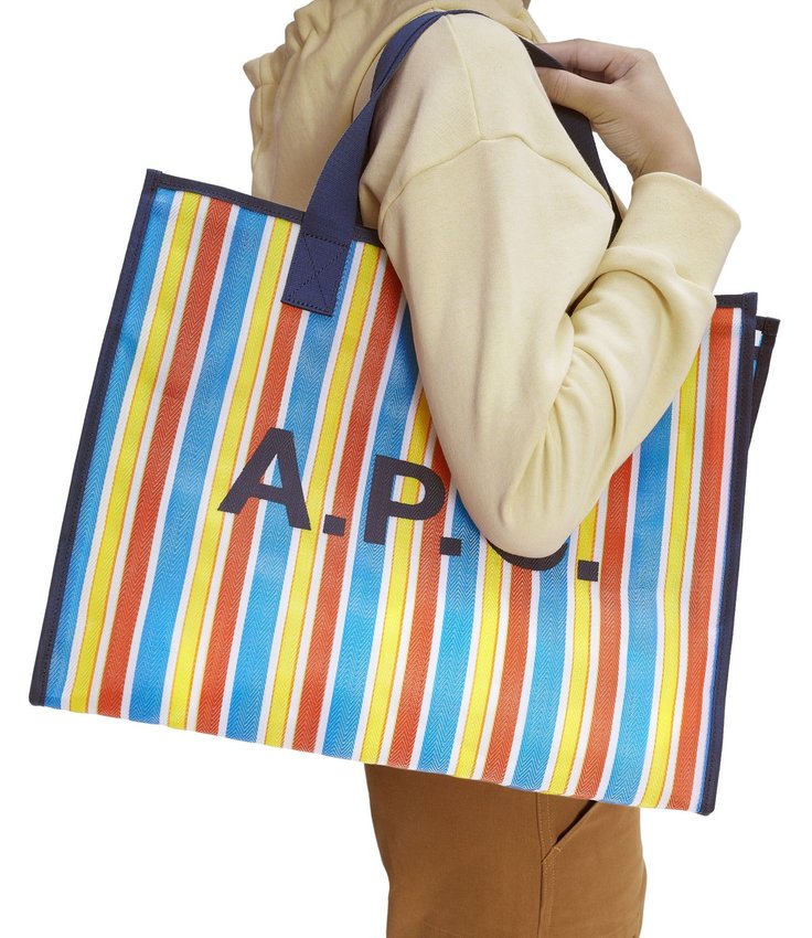 A.P.C. Paris Johanna Shopping Tote Stripe