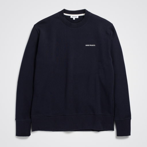 Norse Projects  Arne Logo Sweat Dark Navy