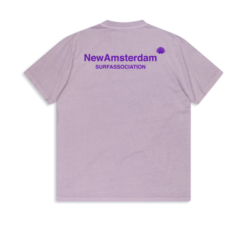 New Amsterdam Surf Association  Logo Tee Lilac