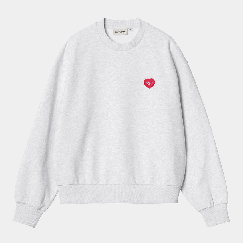 Carhartt WIP Heart Patch Sweat Ash Heather