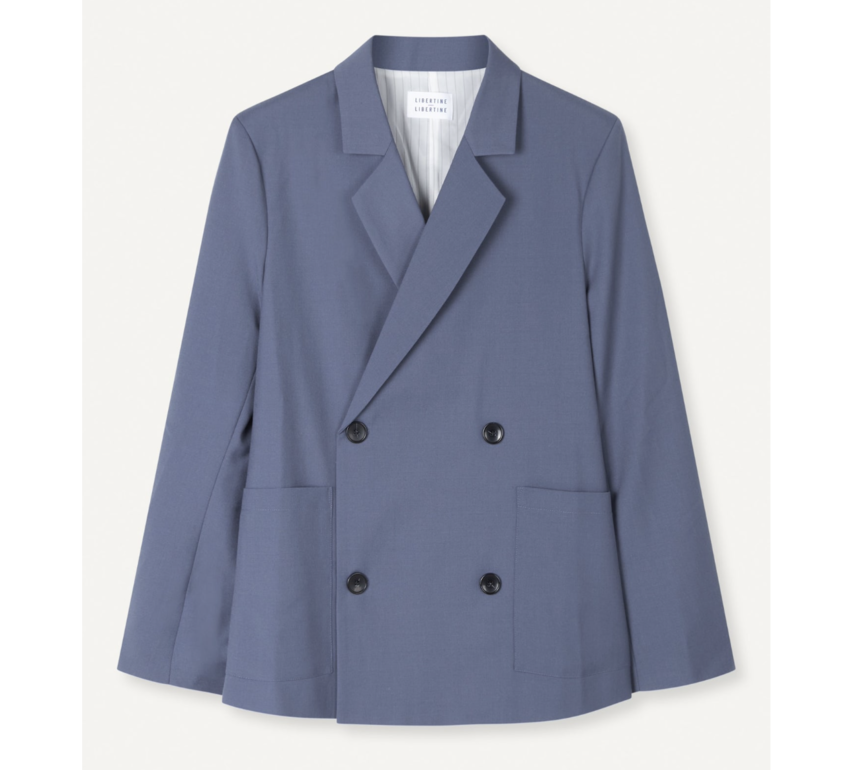 Libertine Libertine Public Double Breasted Blazer Dusty Blue