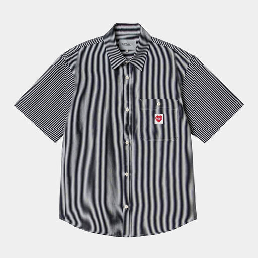 Carhartt WIP S/S Terrell Shirt Stripe Dark Navy/Wax