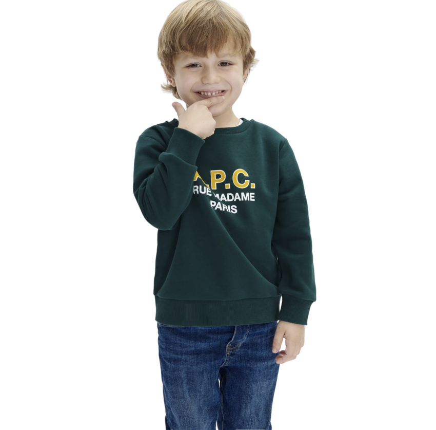 A.P.C. Paris Joy Sweatshirt Kids Dark Green