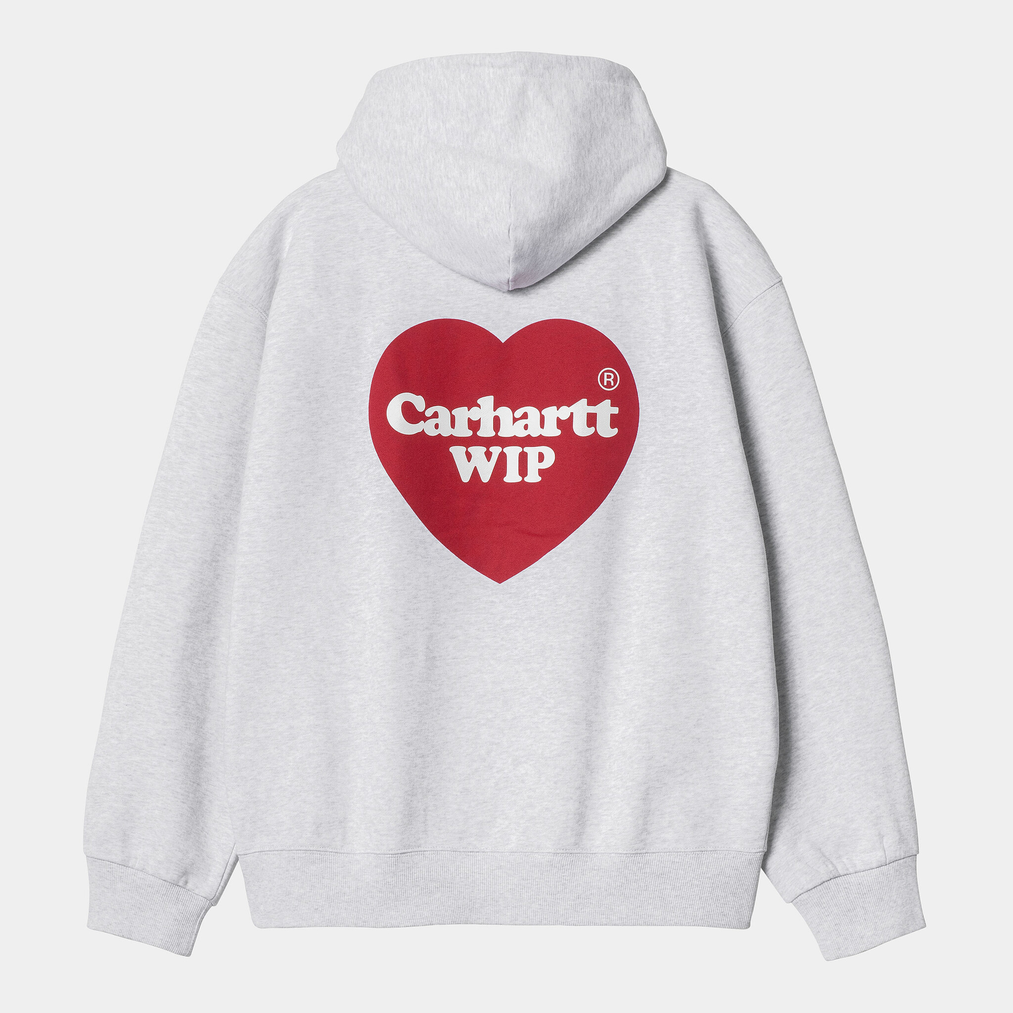 Carhartt WIP Hooded Heart Sweat Cotton Ash Heather - Baretta Den