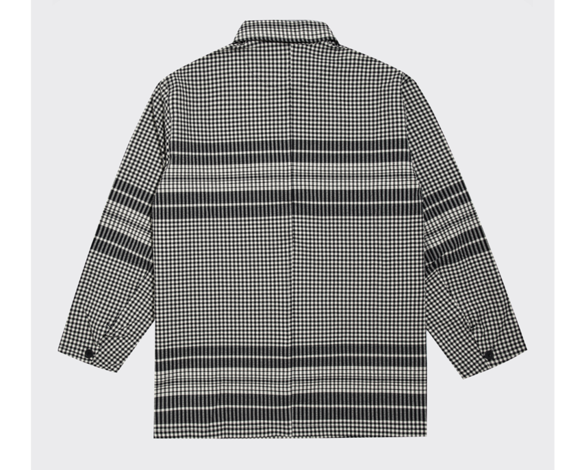 Work Jacket Seersucker Dark Navy/White