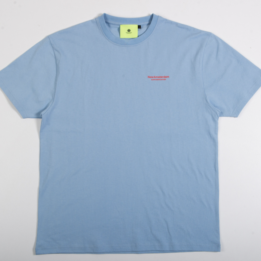 New Amsterdam Surf Association  Coral Tee Blue