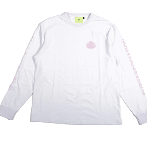 New Amsterdam Surf Association  Logo Longsleeve White/Light Pink