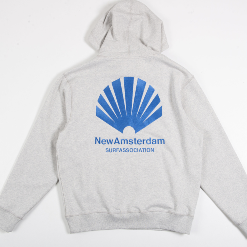 New Amsterdam Surf Association  Logo Hoodie Grey/Blue