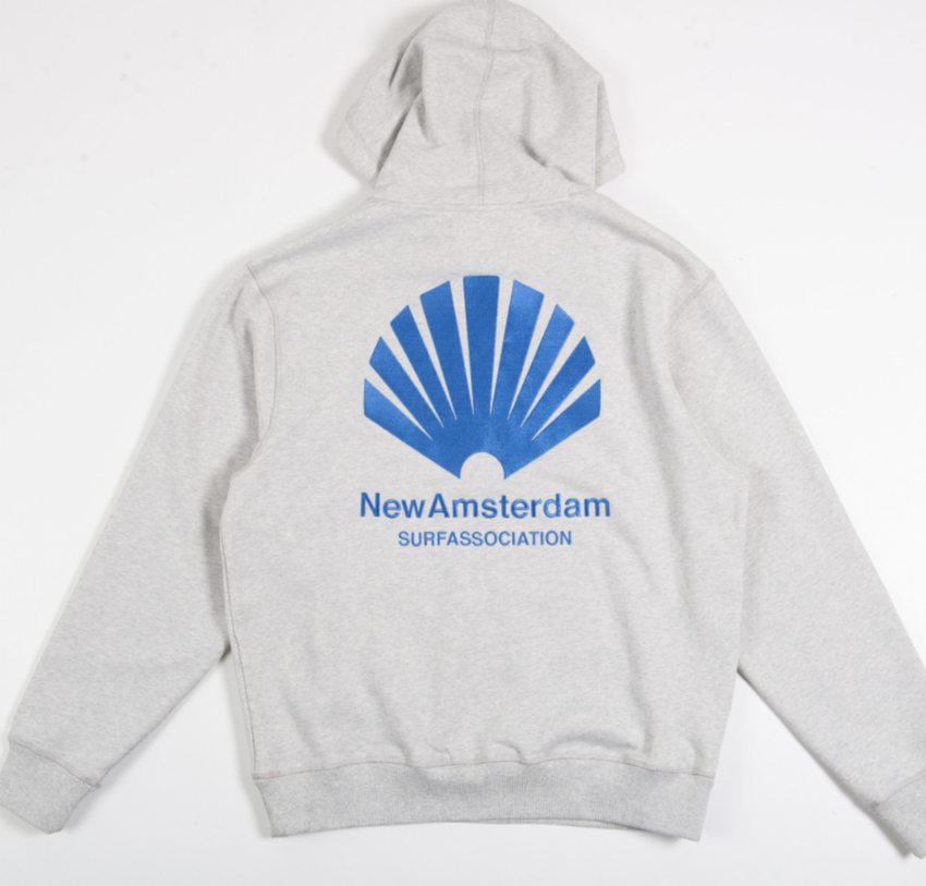 New Amsterdam Surf Association  Logo Hoodie Grey/Blue