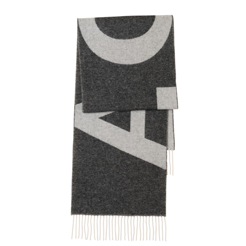 A.P.C. Paris Malo Logo Scarf Black