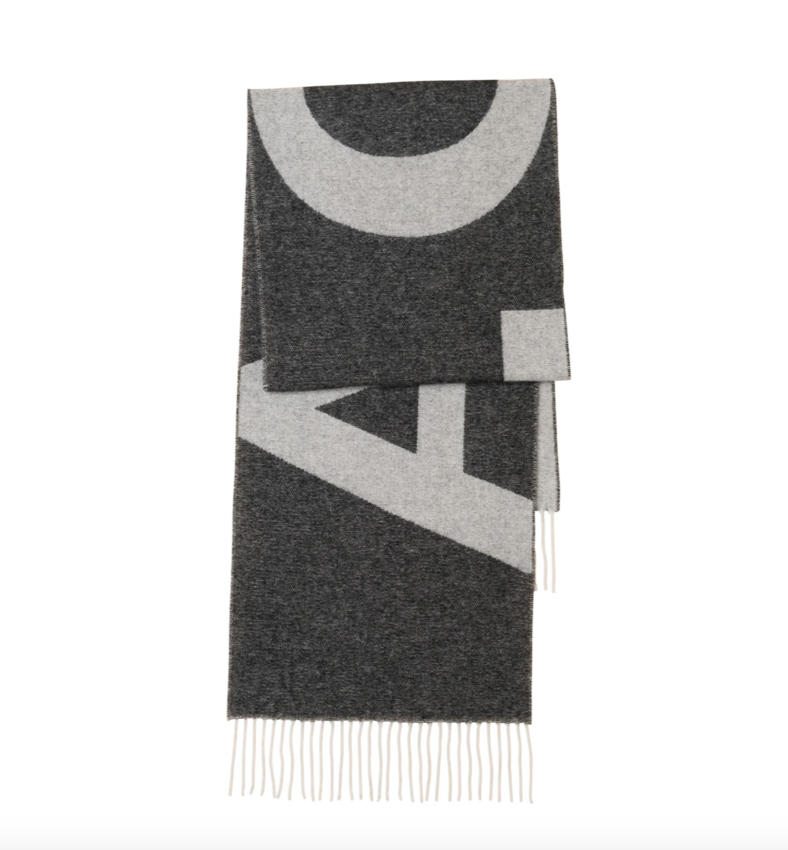 A.P.C. Paris Malo Logo Scarf Black