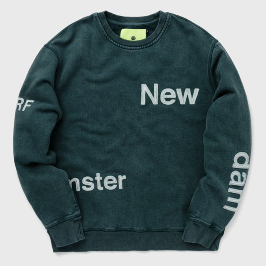 New Amsterdam Surf Association  Washed Name Sweat Green