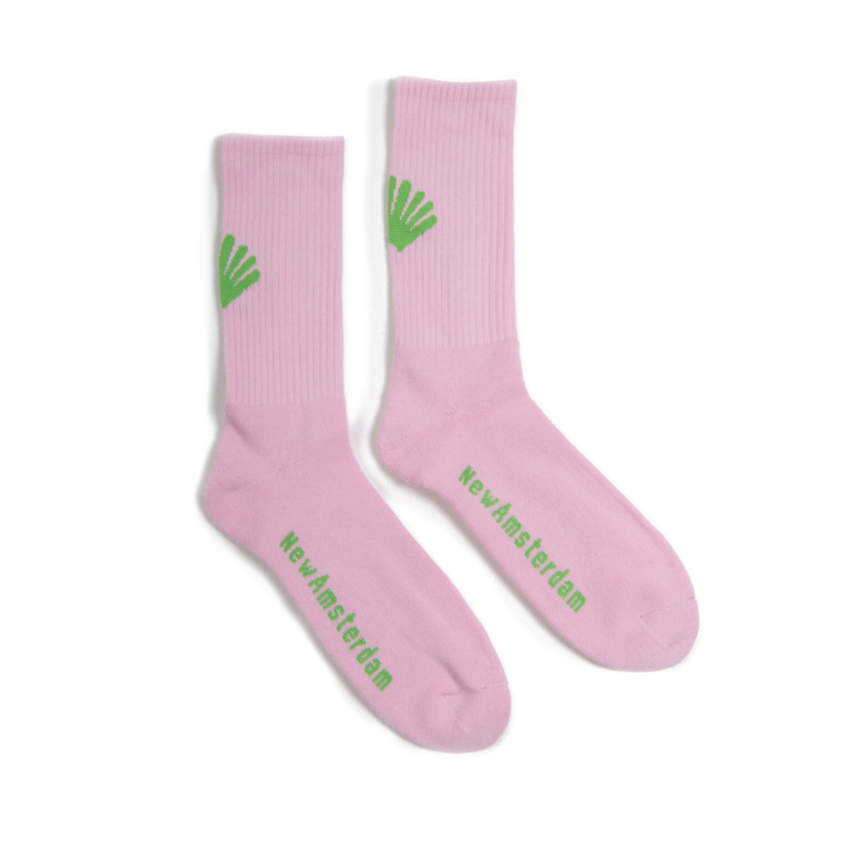 New Amsterdam Surf Association  Logo Socks Pink/Green