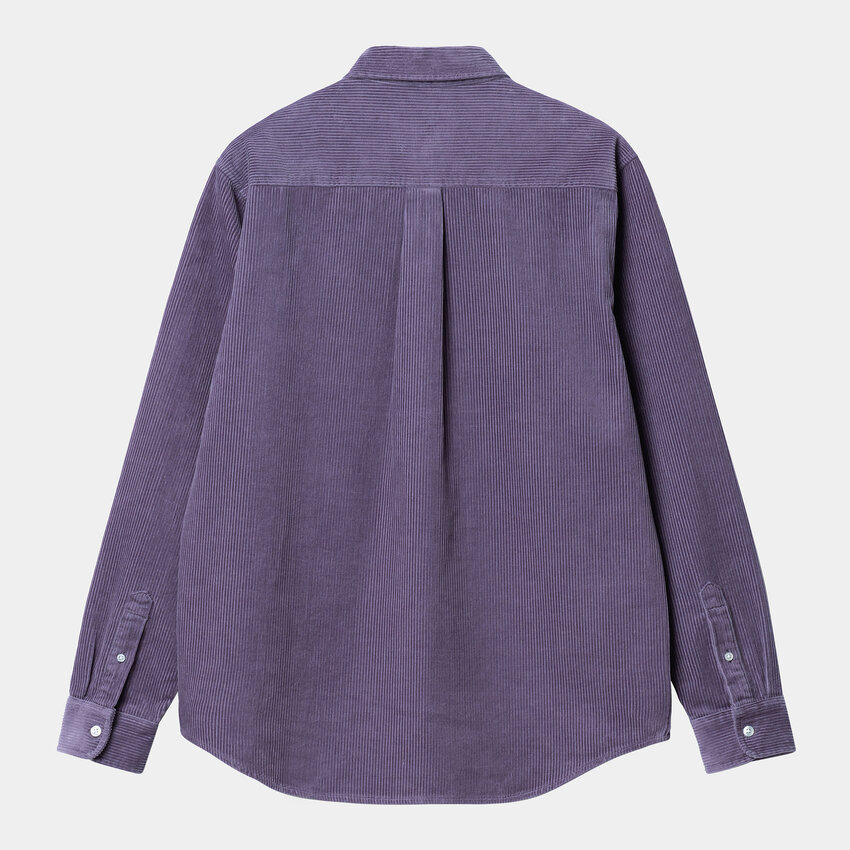 Carhartt WIP L/S Madison Cord Shirt Glassy Purple/Black