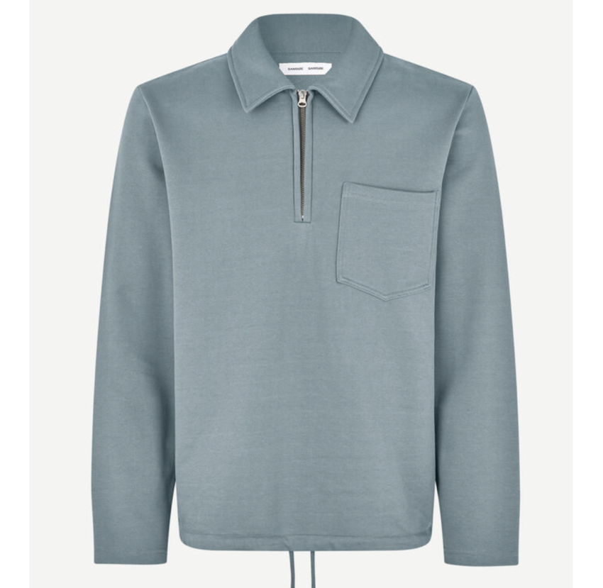 Samsoe//Samsoe Jonathan Half Zip 11746 Stormy Weather