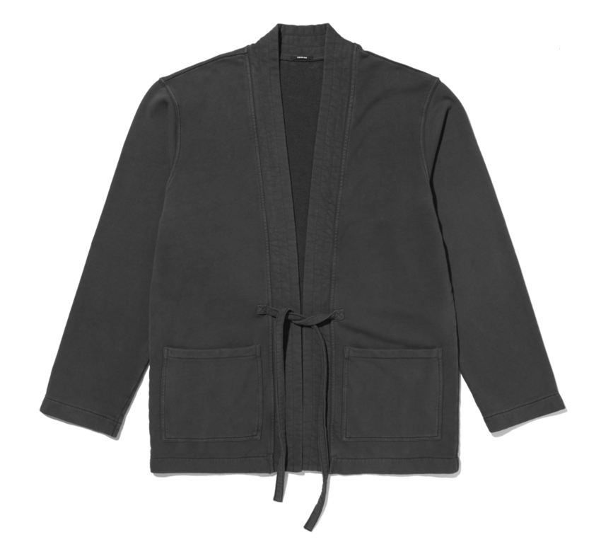 Denham Hanfu Kimono Sweat Washed Black