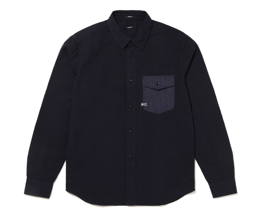 Denham Worker Reg Mix Shirt Indigo