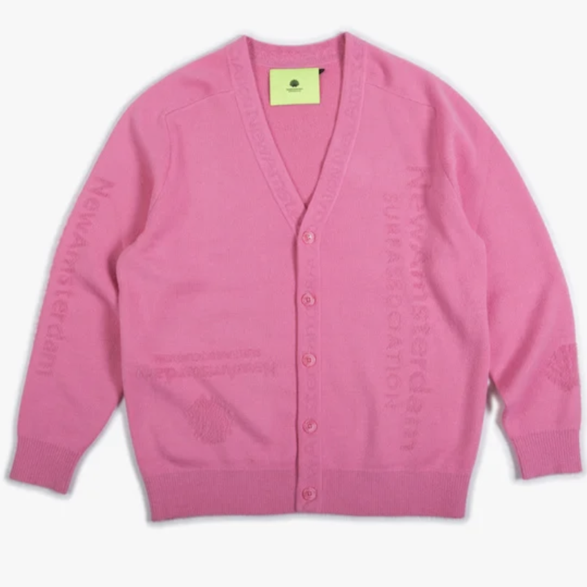 New Amsterdam Surf Association  Scrambled Cardigan Pink