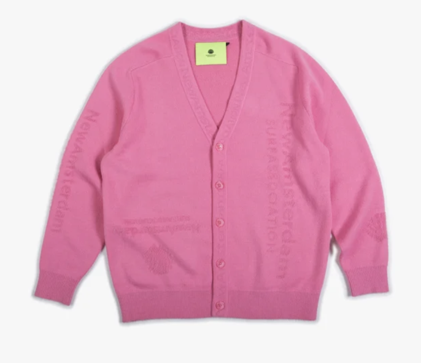 New Amsterdam Surf Association  Scrambled Cardigan Pink