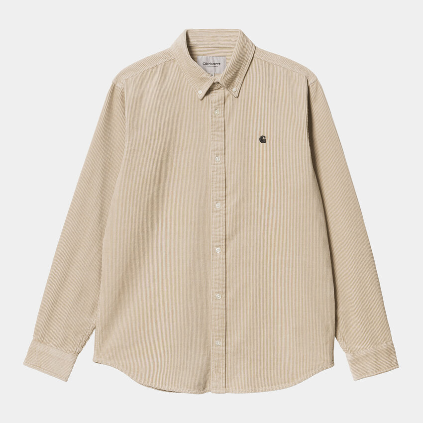 Carhartt WIP L/S Madison Cord Shirt Wall/Black