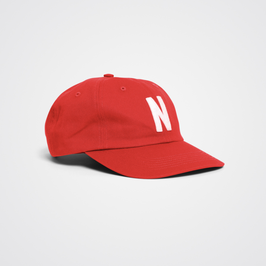 Norse Projects  Felt N Twill Sports Cap Holmen Red