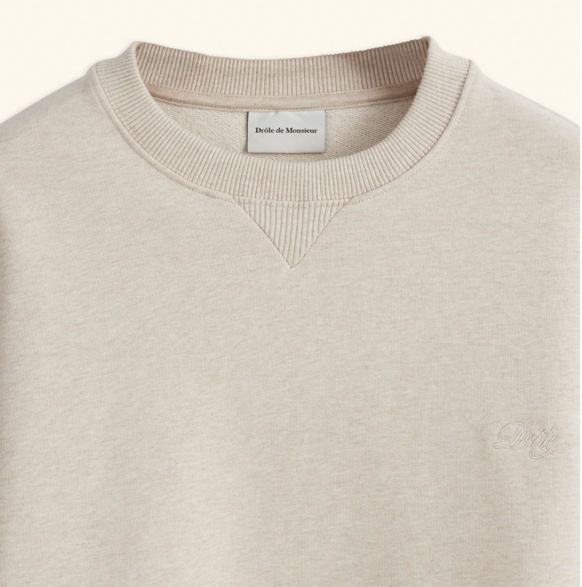 Drôle de Monsieur Drole Logo Sweat Beige