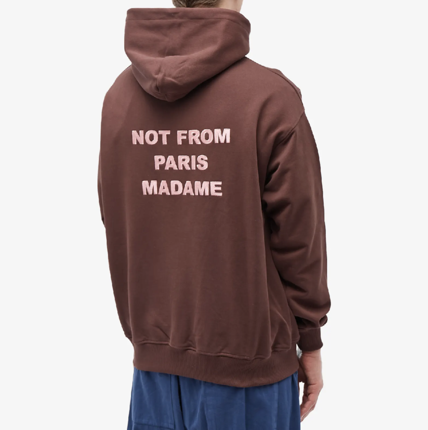 Drôle de Monsieur NFPM Slogan Hoodie Wine