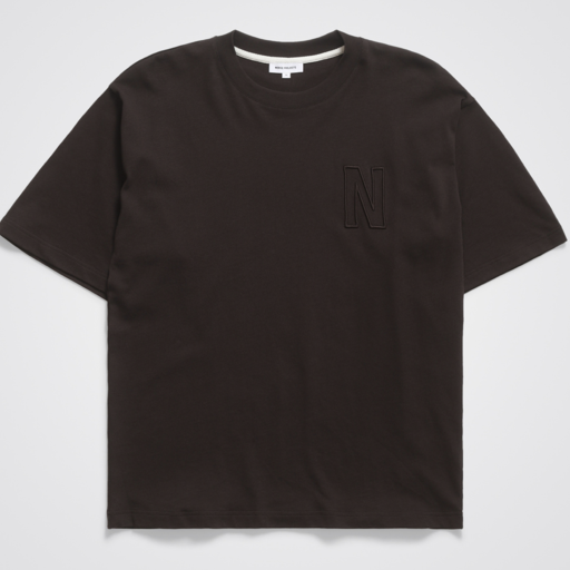 Norse Projects  Simon Loose N Logo T-Shirt Espresso