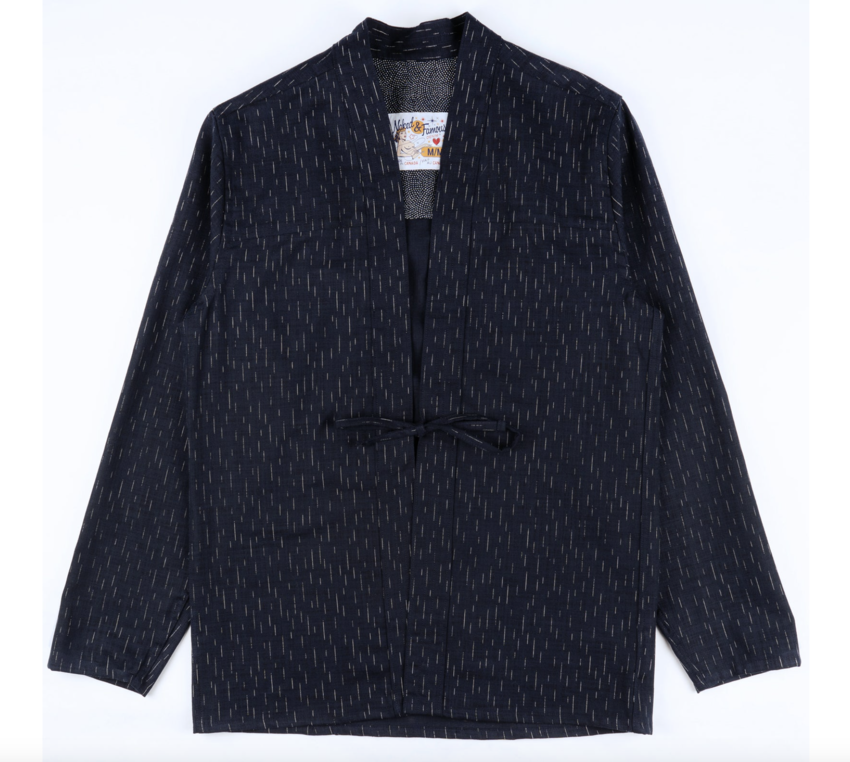 Naked & Famous Denim Kimono Shirt Print Rain