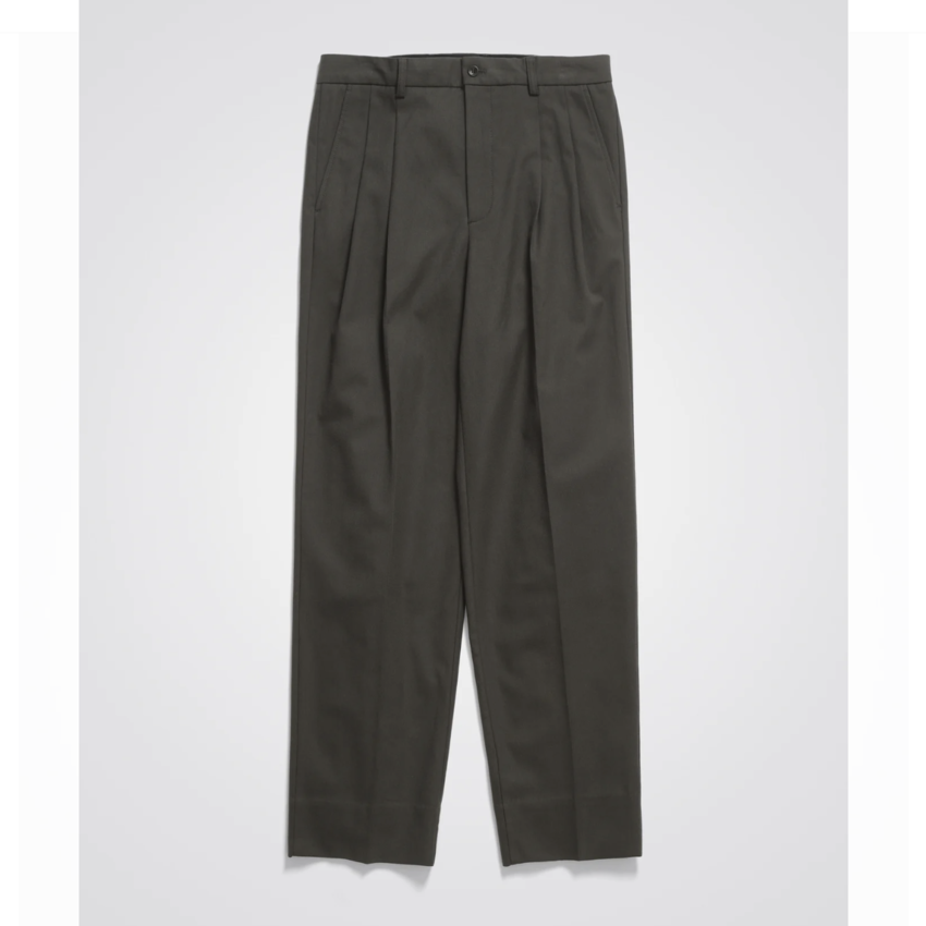 Norse Projects  Benn Relaxed Pleated Trouser Beech Green