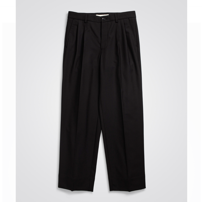 Norse Projects  Benn Relaxed Pleated Trouser Black