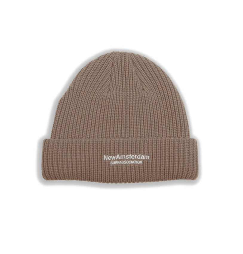 New Amsterdam Surf Association  Logo Beanie Beige