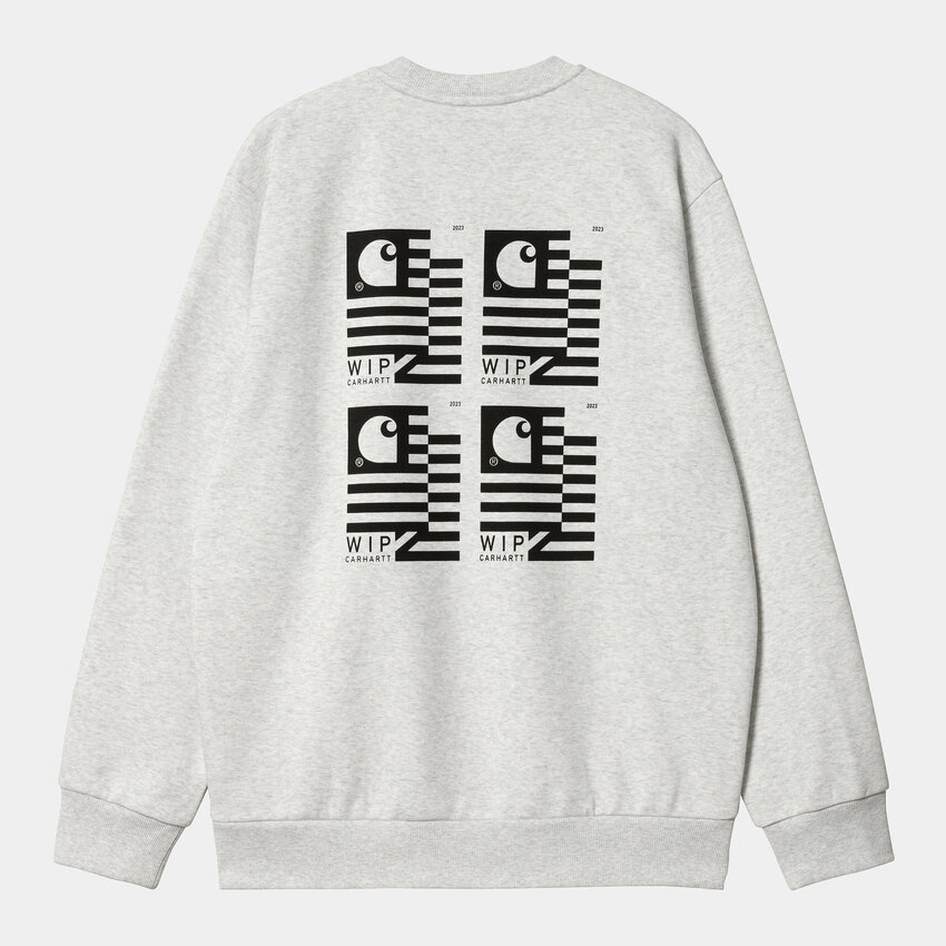 Carhartt WIP Stamp State Sweat Ash Heather/Black