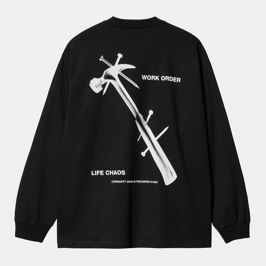 Carhartt WIP L/S Reverse Hammer T-Shirt Black