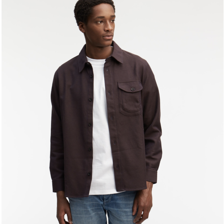 Denham Burton P Overshirt CTF Black Coffee