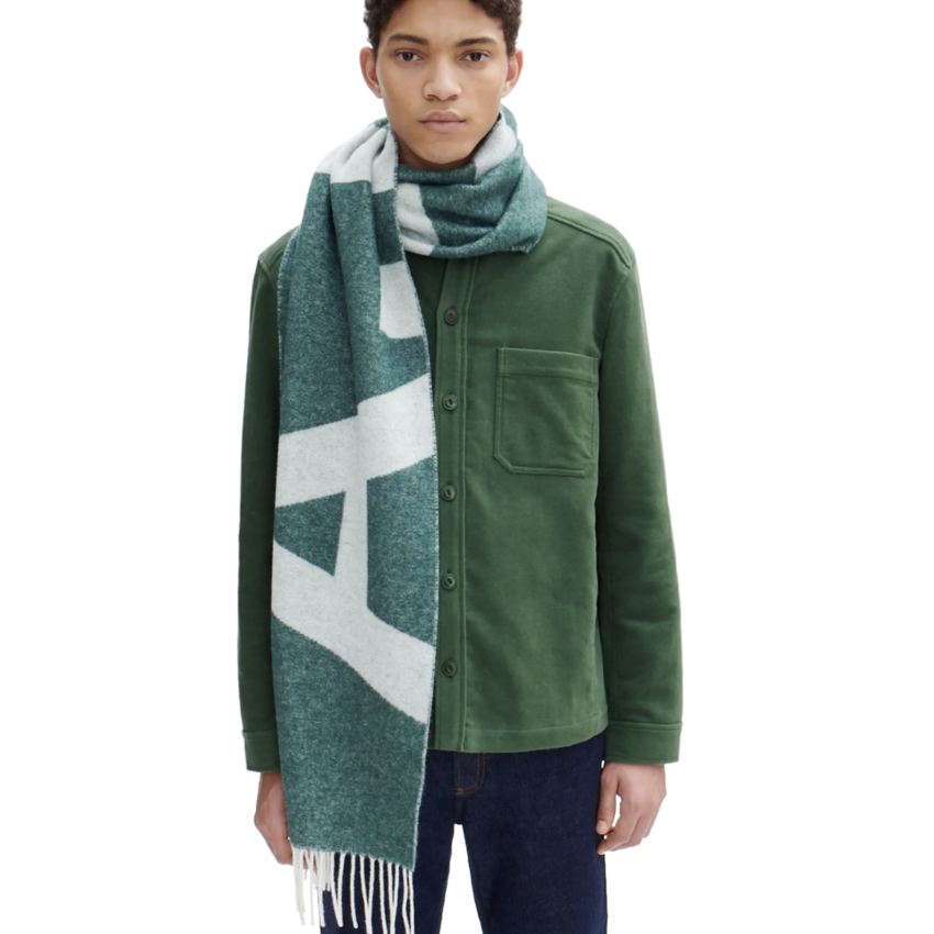 A.P.C. Paris Malo Scarf Green