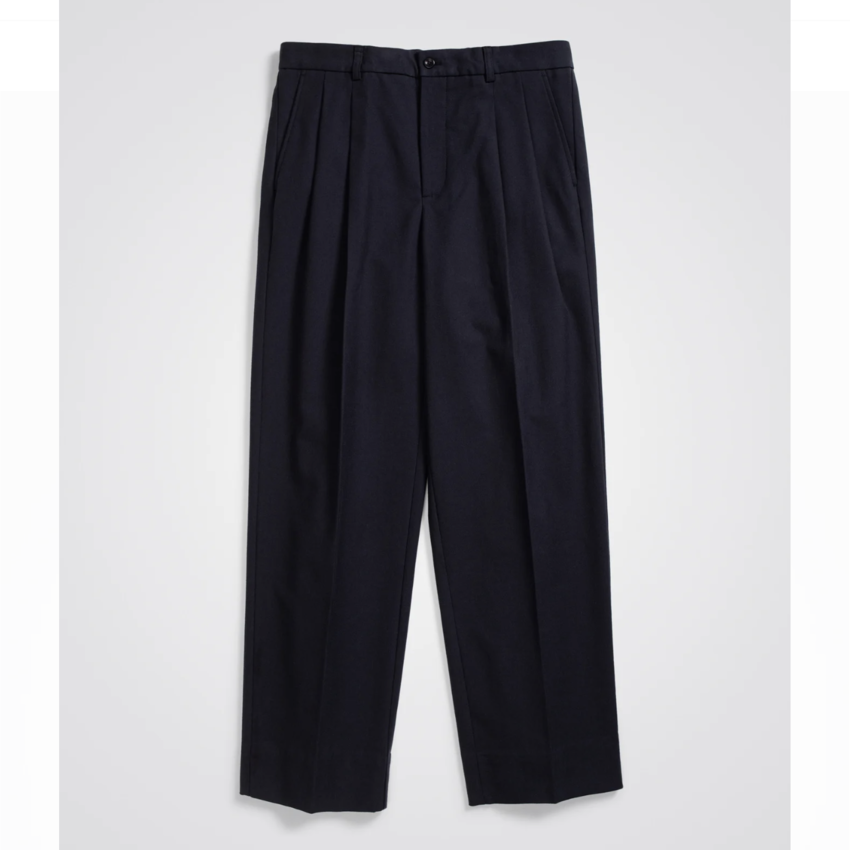 Norse Projects  Benn Relaxed Pleated Trouser Dark Navy