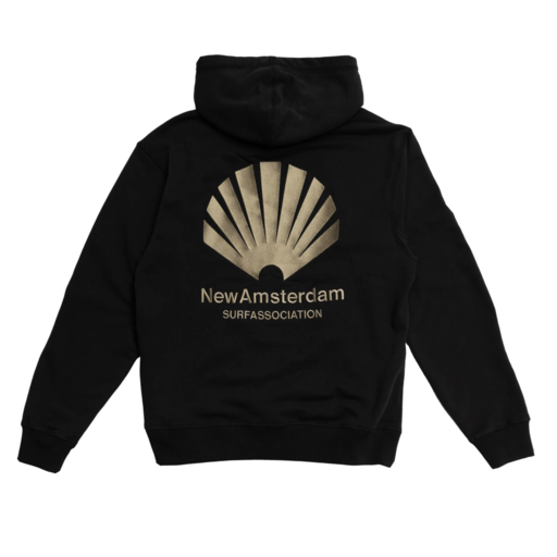 New Amsterdam Surf Association  Limited Logo Hoodie Black/Fallen Rock