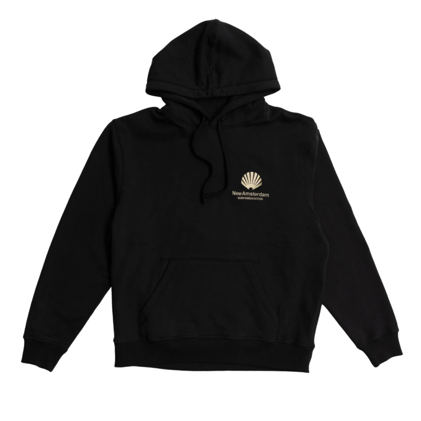 New Amsterdam Surf Association  Limited Logo Hoodie Black/Fallen Rock