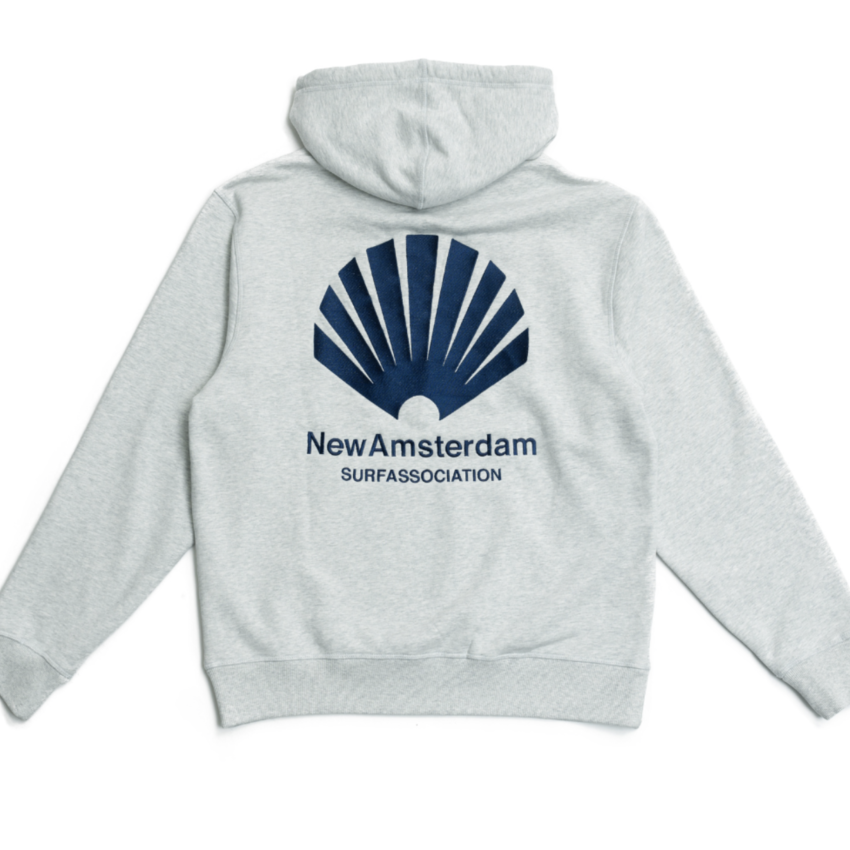 New Amsterdam Surf Association  Limited Logo Hoodie Ash/Estate Blue